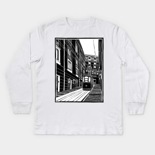 Lisbon - Ascensor Da Bica Kids Long Sleeve T-Shirt